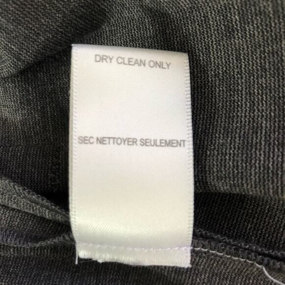 Rebecca Taylor Crew Neck Pleated Black Gray Ponte Mini Dress Size 0 - Picture 13 of 14